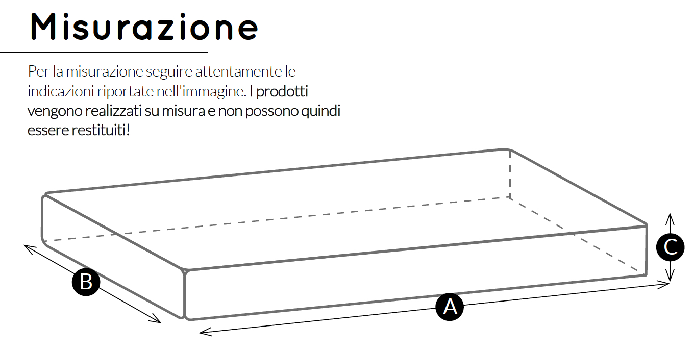 Misurazione - Cuscini per Seduta Outdoor & Spa e Rivestimenti per Cuscini per Seduta Outdoor & Spa 